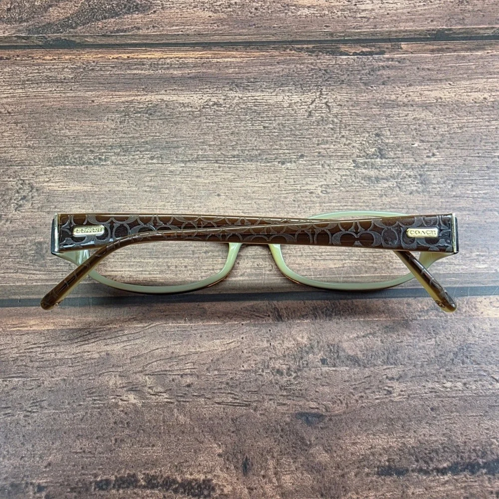Coach Adelle 534 Eyeglass Frames Brown Camel Monogram Rectangular 3811
